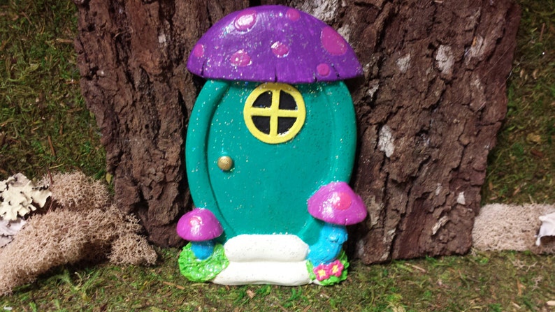 Fairy Door/ Gnome door For fairy gardens Purple top door