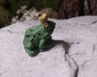 Frog Prince for miniature gardening, fary gardens, Fairy tale gardens, Enchanted forest