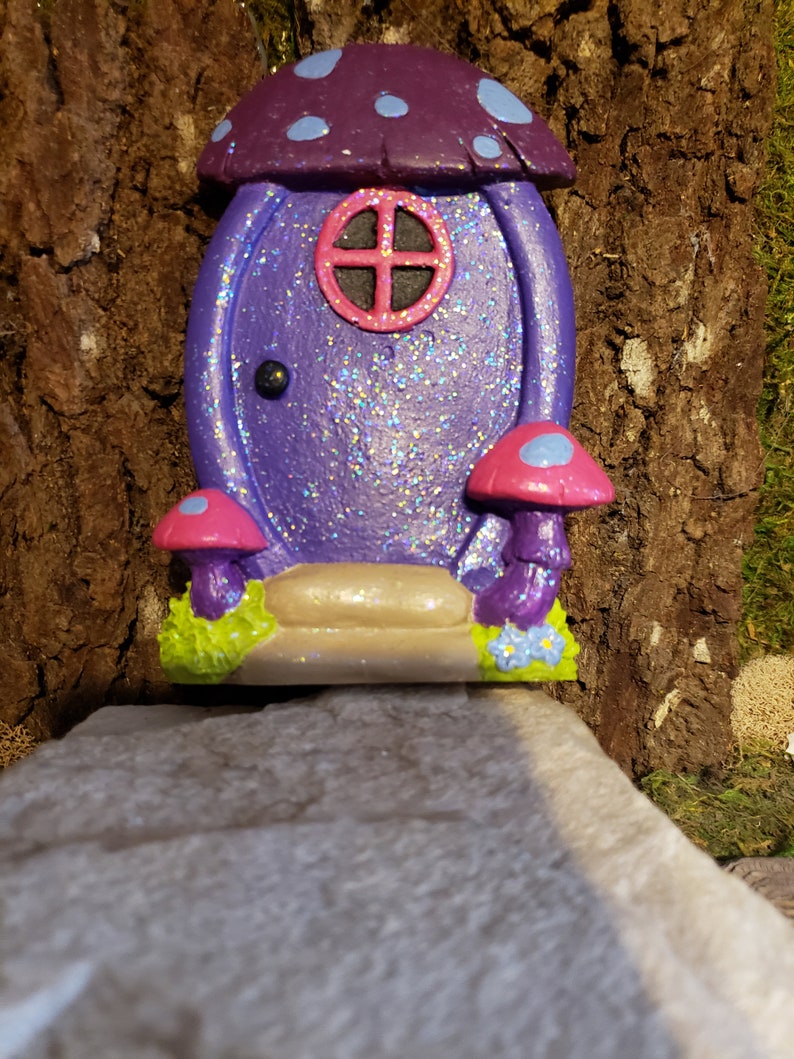 Fairy Door/ Gnome door For fairy gardens Purple door