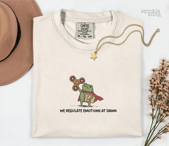 Social Worker Shirt, Funny Frog Therapist T-Shirt, Cute Emotional Regulation Counselor Tee, Mental Health Professional Tshirt Gift