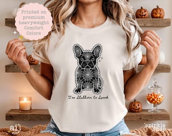 French Bulldog Halloween Shirt, Funny Frenchie Halloween Tee, Spooky Season T-Shirt, Whimsigoth Graphic Tshirt, Frenchie Mom Halloween Top