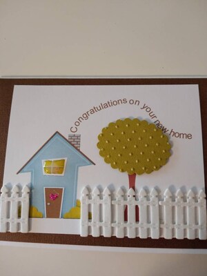 Carte De Félicitations Nouvelle Maison - Carte Pendaison De Crémaillère élégante Avec Enveloppe
