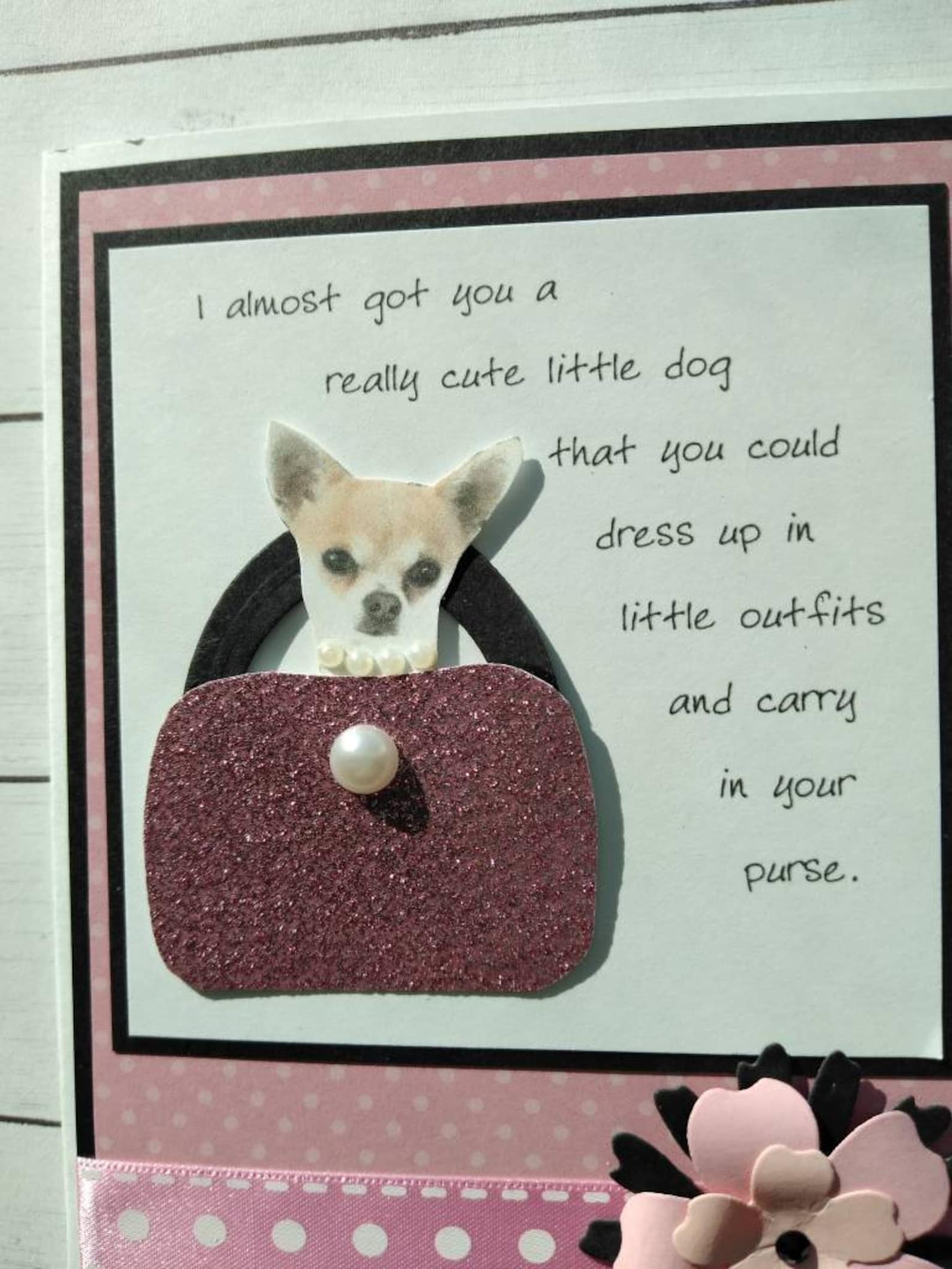 Funny Chihuahua Birthday Card for Her Handmade Birthday Card | Etsy