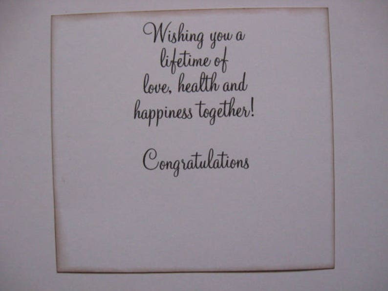 Embossed Wedding Card for Bride and Groom Elegant Vintage Etsy