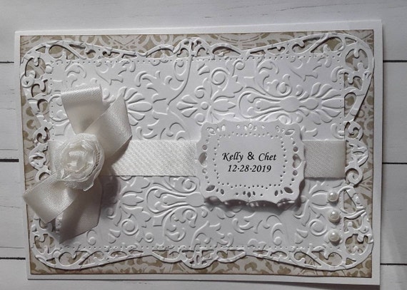 Embossed Wedding Card Personalized Weddingfor the Bride and - Etsy