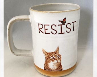 Resist- Push Push the Cat Mug