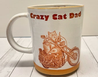 Crazy Cat Dad Motorcycle Mug