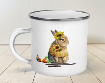 Bunny Love Enamel Mug