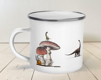 Dinosaur Island Enamel Mug