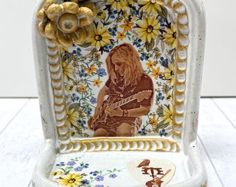 Melissa Etheridge Altar Shelf Yellow Flowers
