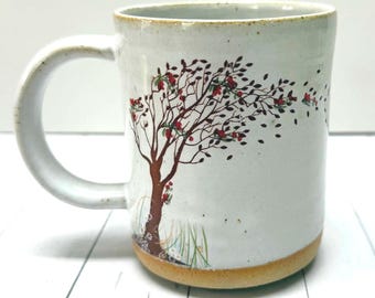 Take Flight Mug with Red Flowers