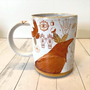 Good Luck Magic Raven Mug with 22k Gold