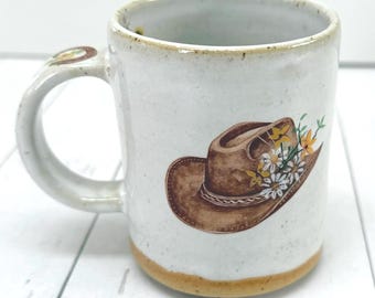 Hang Your Hat Cowboy Cowgirl Espresso Cup