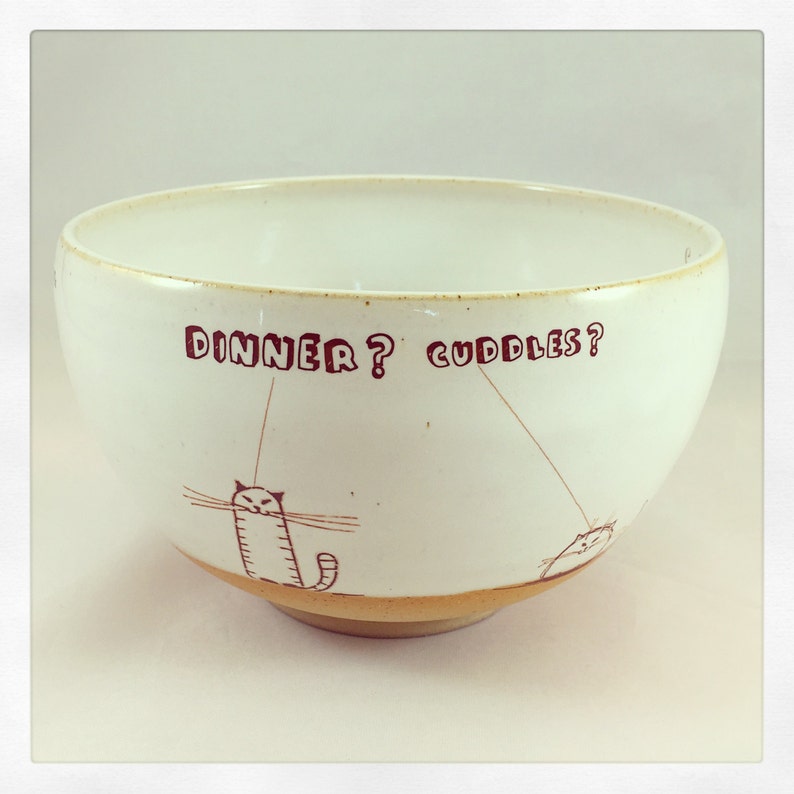 Doodle Cats Bowl Etsy
