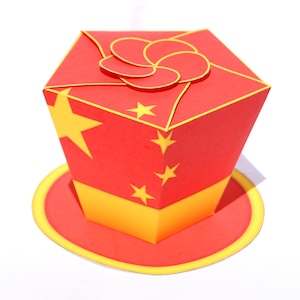 China Top Hat Treat Box (Instant Download)