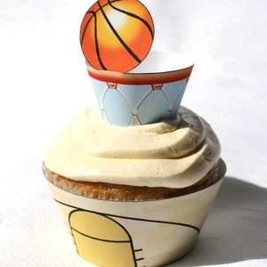 Basketball Cupcake Wrapper (Instant Download)