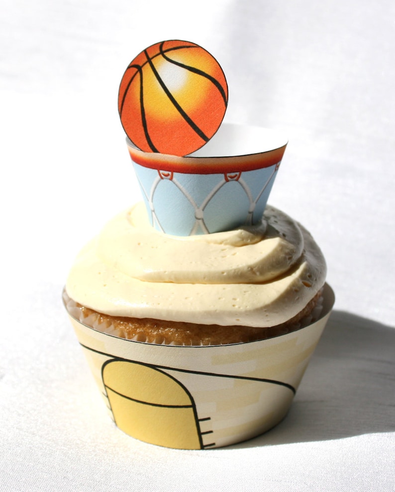 Basketball Cupcake Wrapper instant Download Etsy