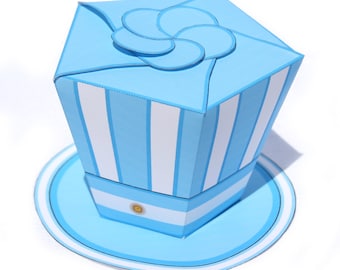 Argentina Top Hat Treat Box (Instant Download)
