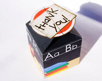 School Small Treat Box - Thank You (Instant Download)