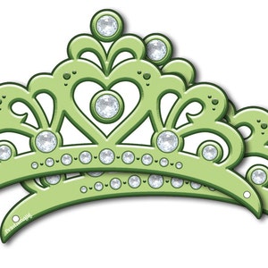 Green Princess Crown (Instant Download)