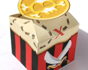 Small Pirate Treat Box (Instant Download)