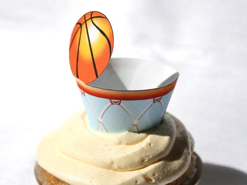 Basketball Cupcake Wrapper instant Download Etsy