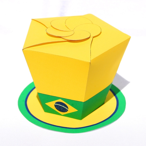 Brazil Top Hat Treat Box (Instant Download)