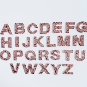 ROSE GOLD Resin Letters | Resin Alphabet Letters | Magnetic Alphabet | Made to Order | Sensory Play | Neutral Letters | Glitter Letters