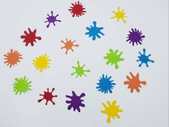 Paint Splatter Confetti Art Party Decorations Etsy
