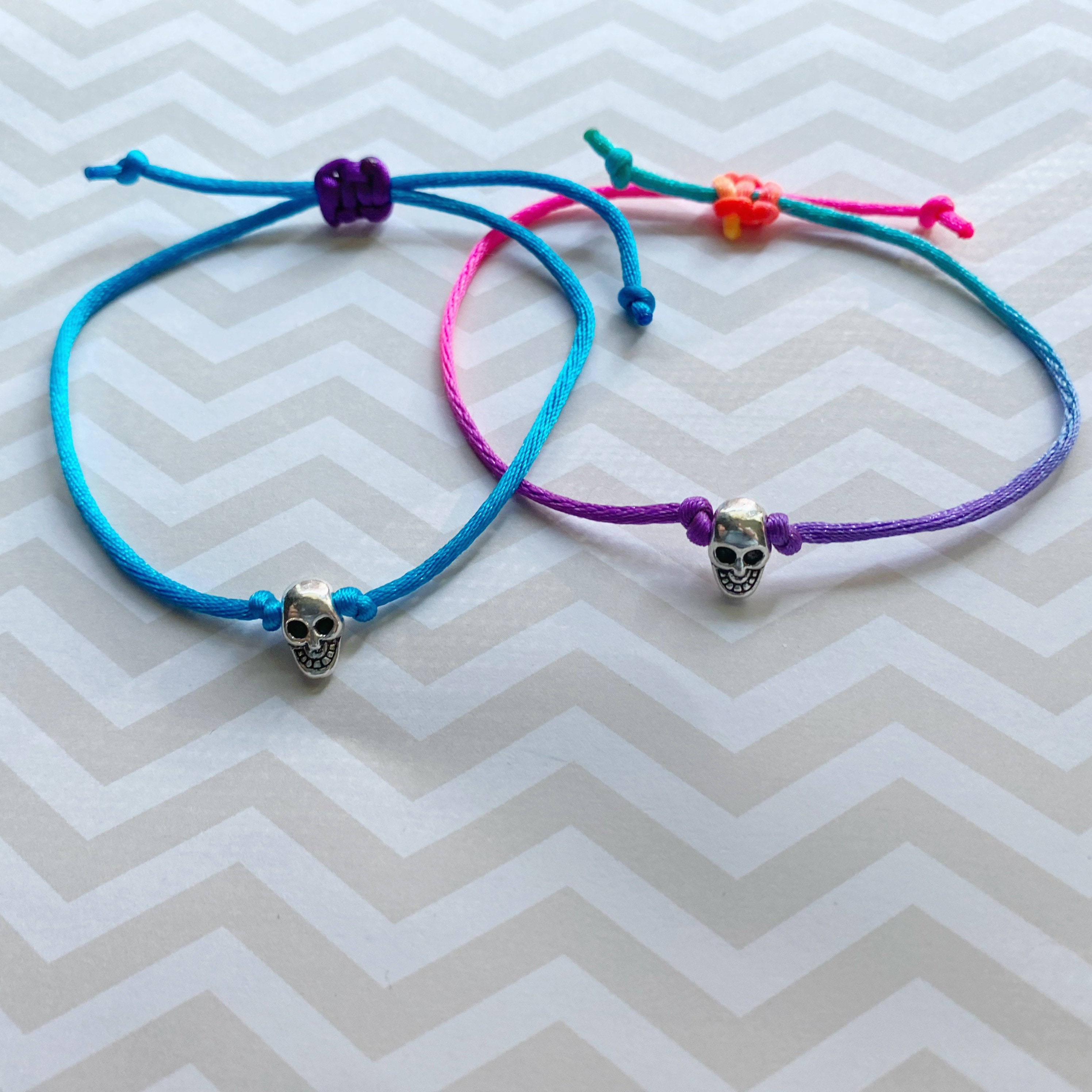 Simple Skull Friendship Bracelet Etsy