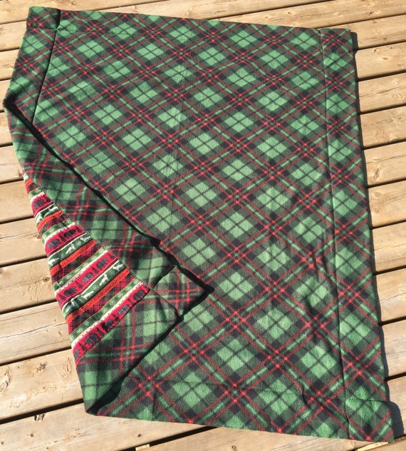Christmas Bear Blanket 52 X 62 Fuzzy Couch Throw Etsy