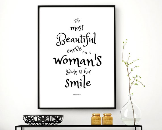 Bob Marley Citation La Plus Belle Courbe Sur Le Corps Dune Etsy
