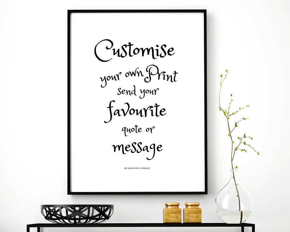 printable quote custom print typography wall art custom text