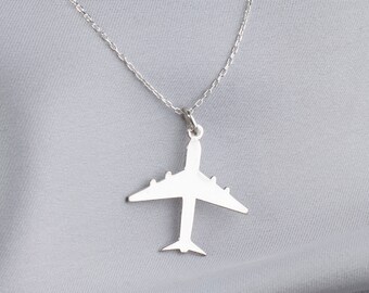 Gold Flugzeug Halskette • Zierliche Flugzeug Halskette • Reise Schmuck • Geschenk für Gastgeberin und Piloten • Pilot Abschluss Geschenk