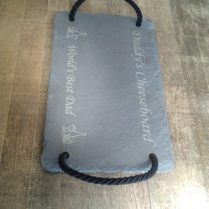 Beautiful Engraved Natural Slate Cheese Board, Personalised with any message to make the perfect gift or present WORLDWIDE DELIVERY image 2