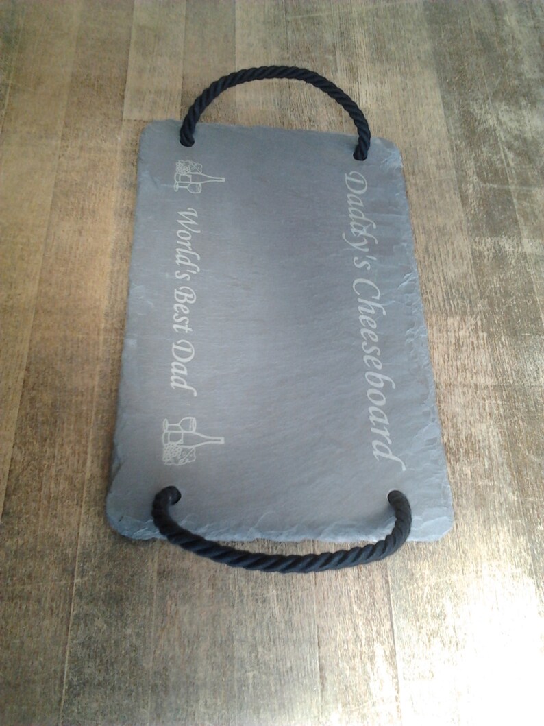 Beautiful Engraved Natural Slate Cheese Board, Personalised with any message to make the perfect gift or present WORLDWIDE DELIVERY image 2