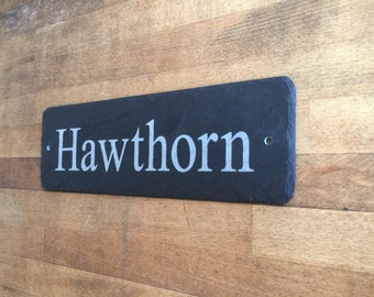 Slate House Signs 40cm x 10cm Perfect Gate Sign, Bar Sign, Outdoor Summer House or Man Cave Sign.