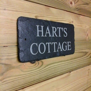 House Number Plaque 30cm x 15cm Personalised House Numbers, Address Plaques, Name Plaques Handmade to Order. Slate House Sign.