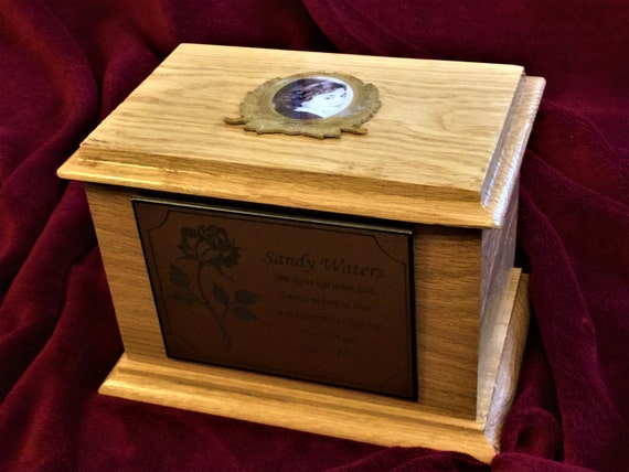 Solid Oak Cremation Casket/urn For Ashes/solid Oak Urn 