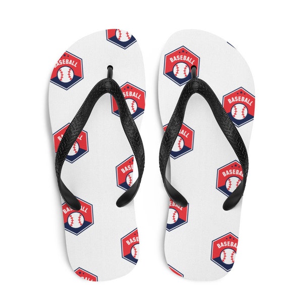 Baseball Flip Flops, Baseball Sandals, Baseball Gifts, Sports Shoes, Beach Shoes, Father's Day Gifts