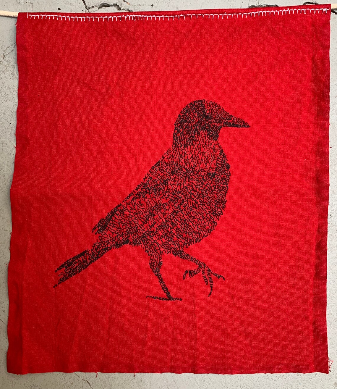 Primary Colored Calligraphic Crow Flags - String of 5 - Etsy