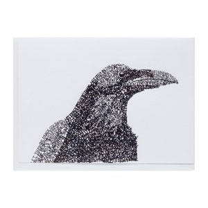 Peace Song Calligraphic Raven Head card