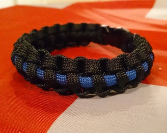 Thin Blue Line Police paracord Bracelet