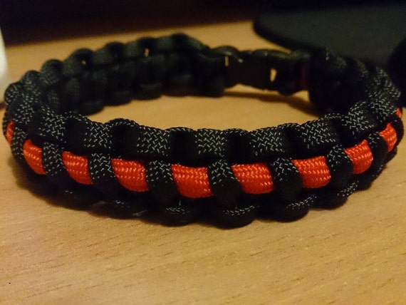FDNY Firefighter Bunker Turnout Gear Thin Red Line 550 Paracord Bracelet Paracord Bracelets