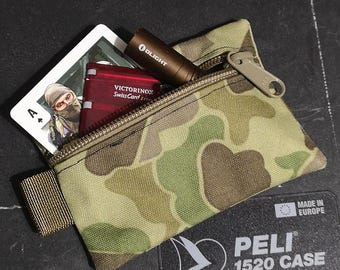 Duckhunter Pouch, Frogskin Camo Pouch, Mini Wallet, Small Pouch, Mini Zip Bag, Dog Pouches