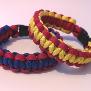 FC Barcelona Home and Away Supporters pulseras de paracord hechas a mano