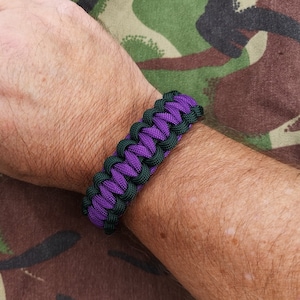 General Service Medal Op Banner OSM Ribbon British Armed Forces Colours Paracord 550 Bracelet
