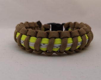 Firefighter Bunker Turnout Gear Thin Red Line 550 Paracord Bracelet