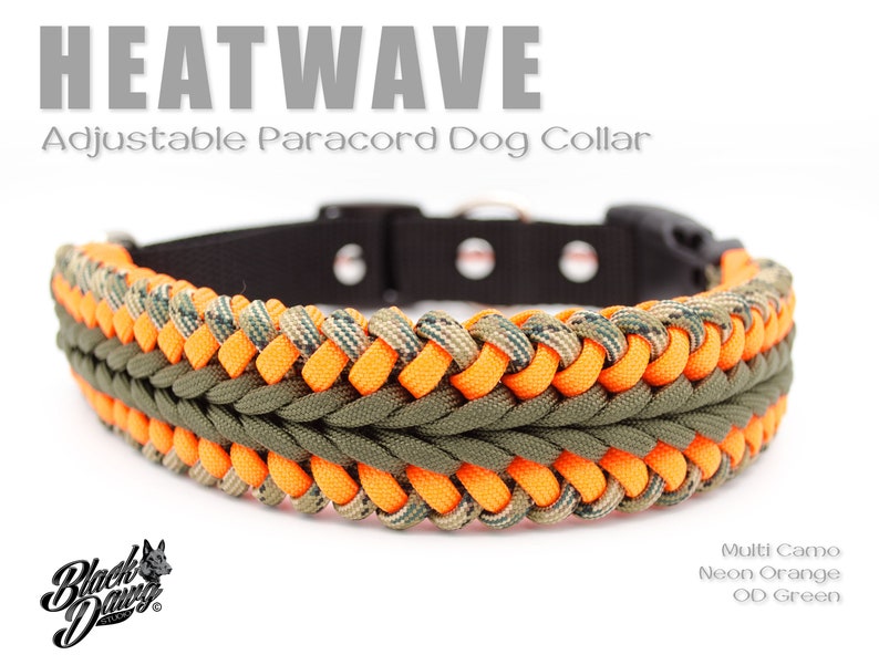 camo paracord dog collar