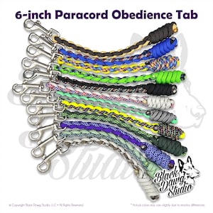 Pestaña de obediencia para perros de paracord de 6 pulgadas